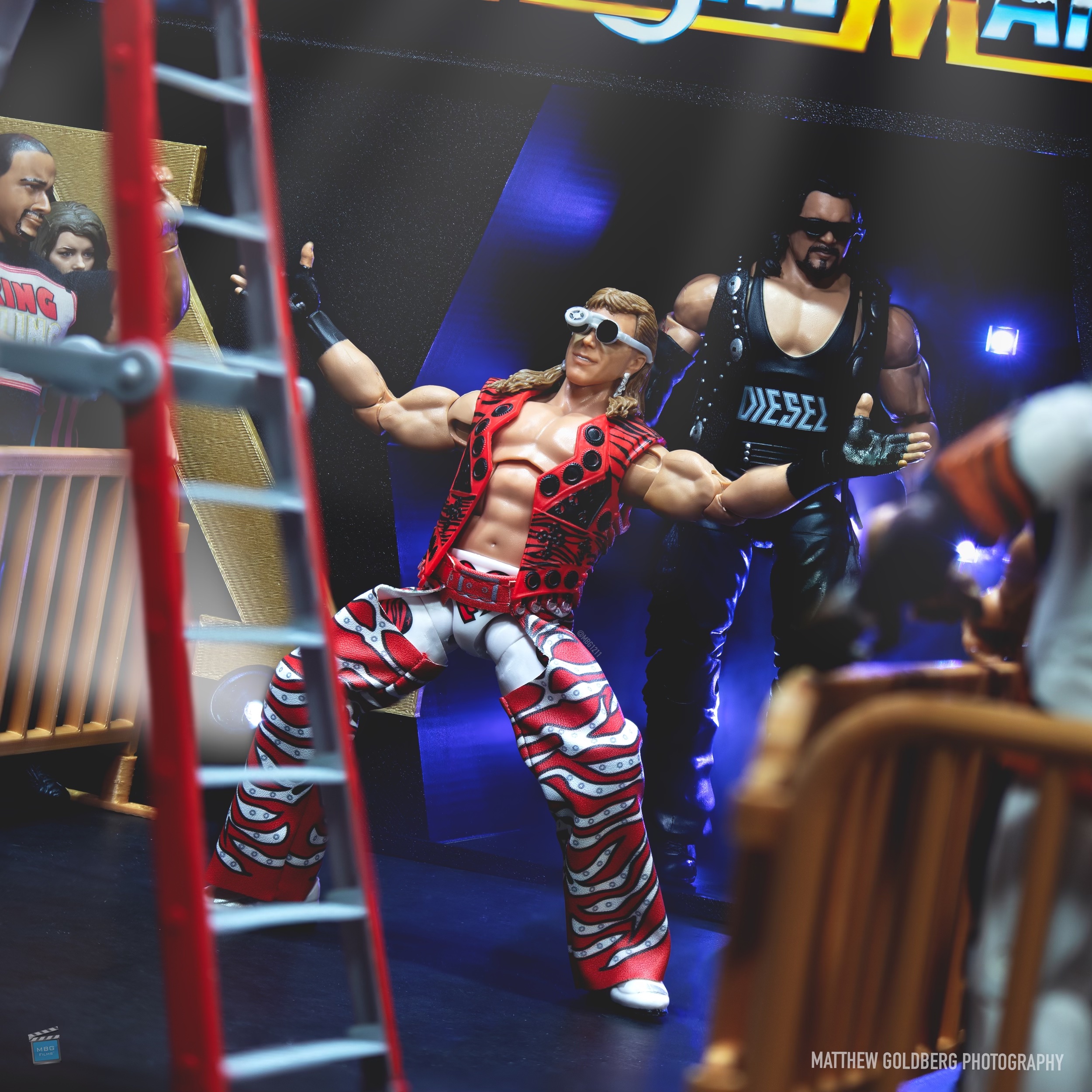 Hbk Ladders Razor The WrestleMania X Ladder Match in Figure Photography β Wrestling ...