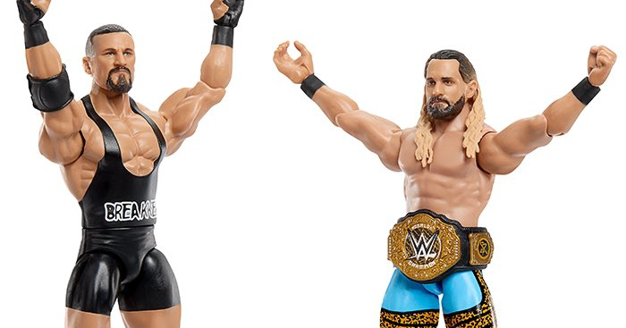 Mattel Seth Freakin Rollins E Bron Breakker Championship Showdown Serie 18 Set Di Action Figure Da Due Pezzi