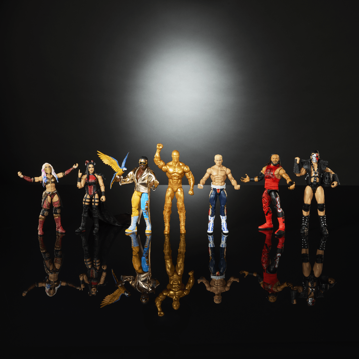 Stephanie Vaquer, Giulia, Crush, Koko B Ware, Cody Rhodes, Jacob Fatu & The Rock WWE Elite 125 Photos